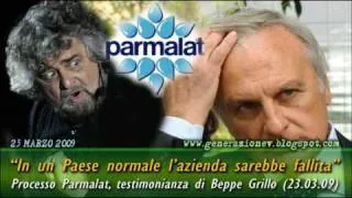 Testimonianza di Beppe Grillo al processo parmalat (udienza del 23marzo2009)