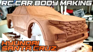 RC Car Body Making Part 1 : Clay Modeling (Hyundai Santa Cruz For Traxxas TRX4 324mm Chassis)