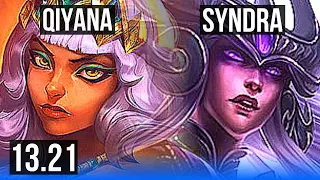 QIYANA vs SYNDRA (MID) | 19/1/3, 1200+ games, Legendary | KR Master | 13.21