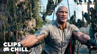 Monkeys Attack the Bridge | Jumanji: The Next Level (The Rock, Kevin Hart)