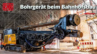Bohrgerät im historischen Bonatzbau: Sanierung des Stuttgarter Bahnhofs
