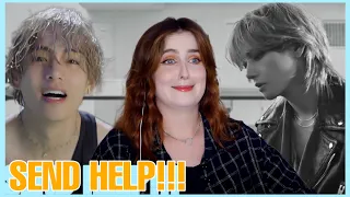 V 'Slow Dancing' & 'Blue' Official MV REACTION | BTS Kim Taehyung reaction