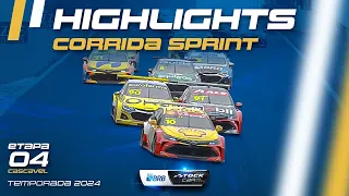 STOCK CAR 2024 | HIGHLIGHTS CORRIDA SPRINT, ETAPA 04 | CASCAVEL