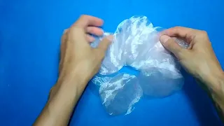 DIY large organza flower, simple tutorial. Simple craft, brooch. Just melting synthetic fabric