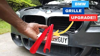 BMW F10 535i Front Grille Upgrade and Installing V Brace Cross Bar Covers!