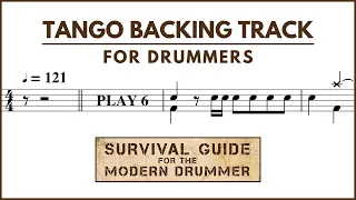 TANGO Backing Track for Drummers [121 BPM] [No Drums] 🥁 🎵