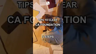 5 Tips to Clear CA Foundation #PW #Shorts #CATips