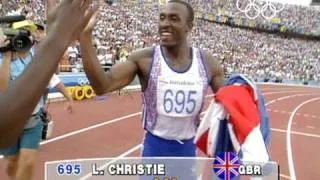 Linford Christie wins 100m Gold - Barcelona 1992 Olympics
