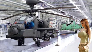 Inside Secret US Helicopter Factory: APACHE AH-64 Manufacturing process - Production line