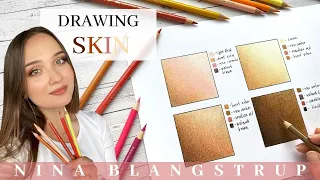 How to Draw Skin with Coloured Pencils - Step by Step Tutorial