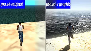 GTA San Andreas - V Graphic Vs. Original Comparison  (RETEXTURED) @eddaniss7117