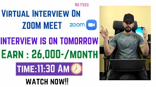 Virtual Interview Tomorrow On Zoom Meeting App