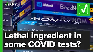 Yes, some rapid at-home COVID-19 tests contain a very small amount of a poisonous ingredient