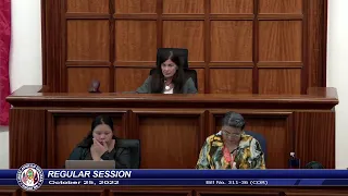 36th Guam Legislature Regular Session - October 25, 2022 PM Pt.2