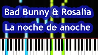 Bad Bunny & Rosalía - La noche de anoche Piano Tutorial