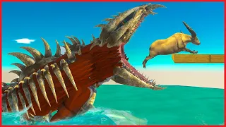 ATTACK on TITAN COLOSSAL MOSASAURUS, WHICH Unit Can RUNAWAY | ARBS - Animal Revolt Battle Simulator