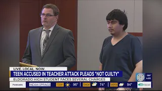 Las Vegas student charged in teacher attack pleads ‘not guilty’