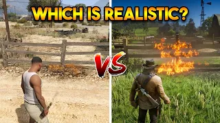 IS RDR 2 REALLY MORE REALISTIC THAN GTA 5? (GTA 5 VS RDR 2 DETAILS COMPARISON #2)