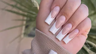 FRENCH TIPS WITH GEL POLISH! | EASY 3 STEPS | NAIL TUTORIAL