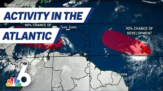 Tropical Waves Being Watched in Caribbean and Atlantic