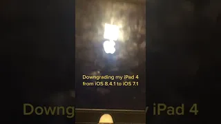 Downgrading my iPad 4 from iOS 8.4.1 to iOS 7.1