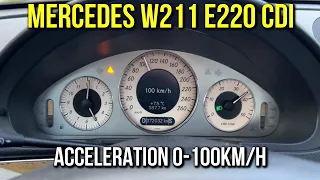 Mercedes W211 E220 CDI Acceleration | 0-100km/h