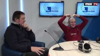 Михаил Казиник и Михаил Светлов  в программе "Утро на Балткоме". MIX TV