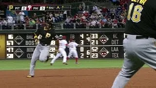 Andrew McCutchen hits a stand-up inside-the-park home run