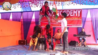 वंदे मातरम || Vedic Academy Karama || माँ तुझे सलाम || School Dance Video || सरस्वती पूजा 2024