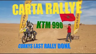 Corky at the Carta Rally 2024 on the KTM 990 Adventure in Morocco