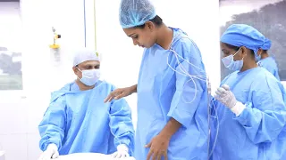 Young Woman had Anesthesia Sedation For a Plastic Surgery