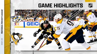 Predators @ Penguins 4/10 | NHL Highlights 2022