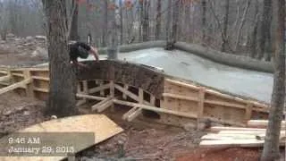 J&D farms builds a stone bridge.mov