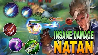 NATAN INSANE DAMAGE BUILD | TOP GLOBAL NATAN - MOBILE LEGENDS