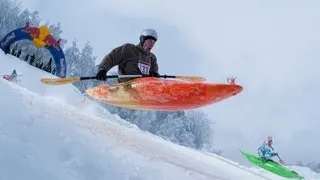 Snow Kayak Race in Estonia - Red Bull Snow Kayak 2013