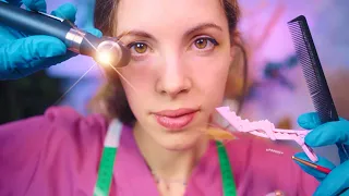 ASMR | Relaxing EAR CLEANING, Beautician & HAIRCUT (Personal Attention For The BEST Sleep )