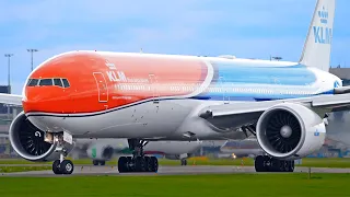 4K | 50 MINUTES of WINDY Planespotting at Amsterdam Airport Schiphol [EHAM/AMS]