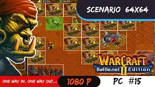 Warcraft 2 - Scenario -🌳 one way in, one way out - 64 x 64 Orc