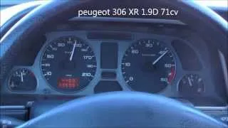 Peugeot 306 1.9d  acceleration 0-100km/h / 150km/h