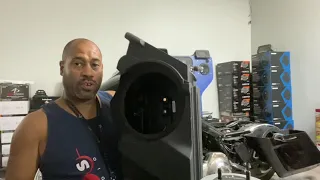 Replacing the 10 inch sub  woofer in the Rockford Fosgate HD14-SBSUB saddle bag drop in kit