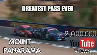 GREATEST MOTORSPORT PASS EVER - Honda Civic vs Holden Commodore VP - Bathurst 12 Hour Support Race