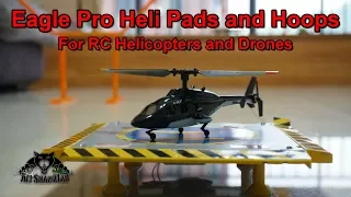 Micro Electric RC Bell 222 Airwolf Helicopter with Eagle Pro Heli Pads