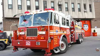 **FDNY's OLDEST TOWER LADDER ** Response with PA300 WAIL & YELP 2001/1999 Seagrave 95' Tower Ladder