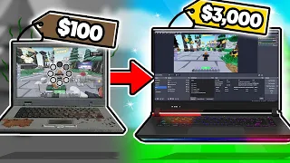 $100 Vs $3,000 Laptop In Roblox BedWars!