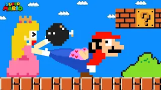 Mario and Peach Weird Mushroom Bloopers | Game Animation