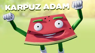 Karpuz Adam Şip Şap Şop Çilek Adam Kavun Adam - Eğlenceli Bebek Şarkısı