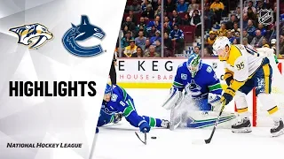 NHL Highlights | Predators @ Canucks 11/12/19