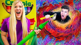 Boy vs Girl 1000 Layers of CRAYONS!