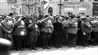 Forty thousand home guards gather to pledge the independence of their country at ...HD Stock Footage