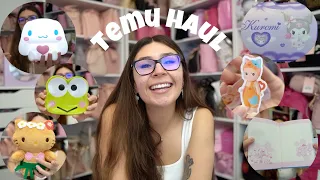 TEMU HAUL 🎀 Sanrio stationary, desk supplies, journals, pens stickers + more! 💖